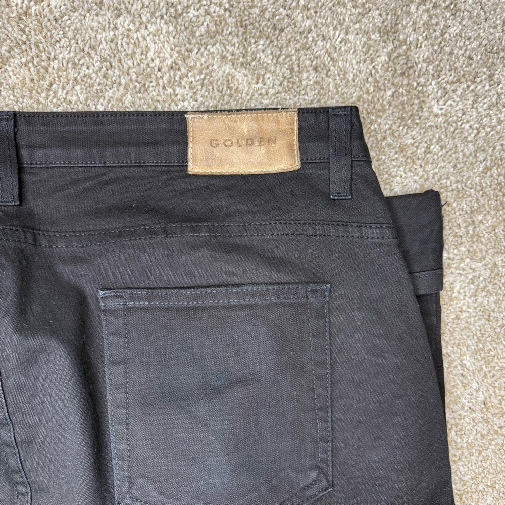 Men’s Golden Denim black Distressed skinny Jeans sz 38